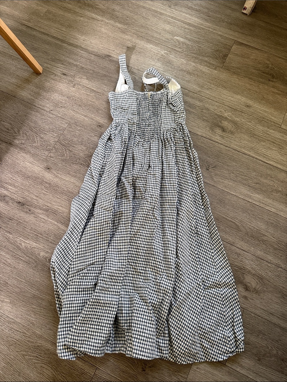 LIKE NEW REFORMATION Balia Linen Dress, Remy Check, size 4 - Picture 9 of 9